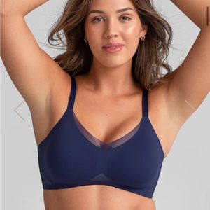 HONEYLOVE CrossOver Wire-Free Bonded Bra in Size Large and Color Navy